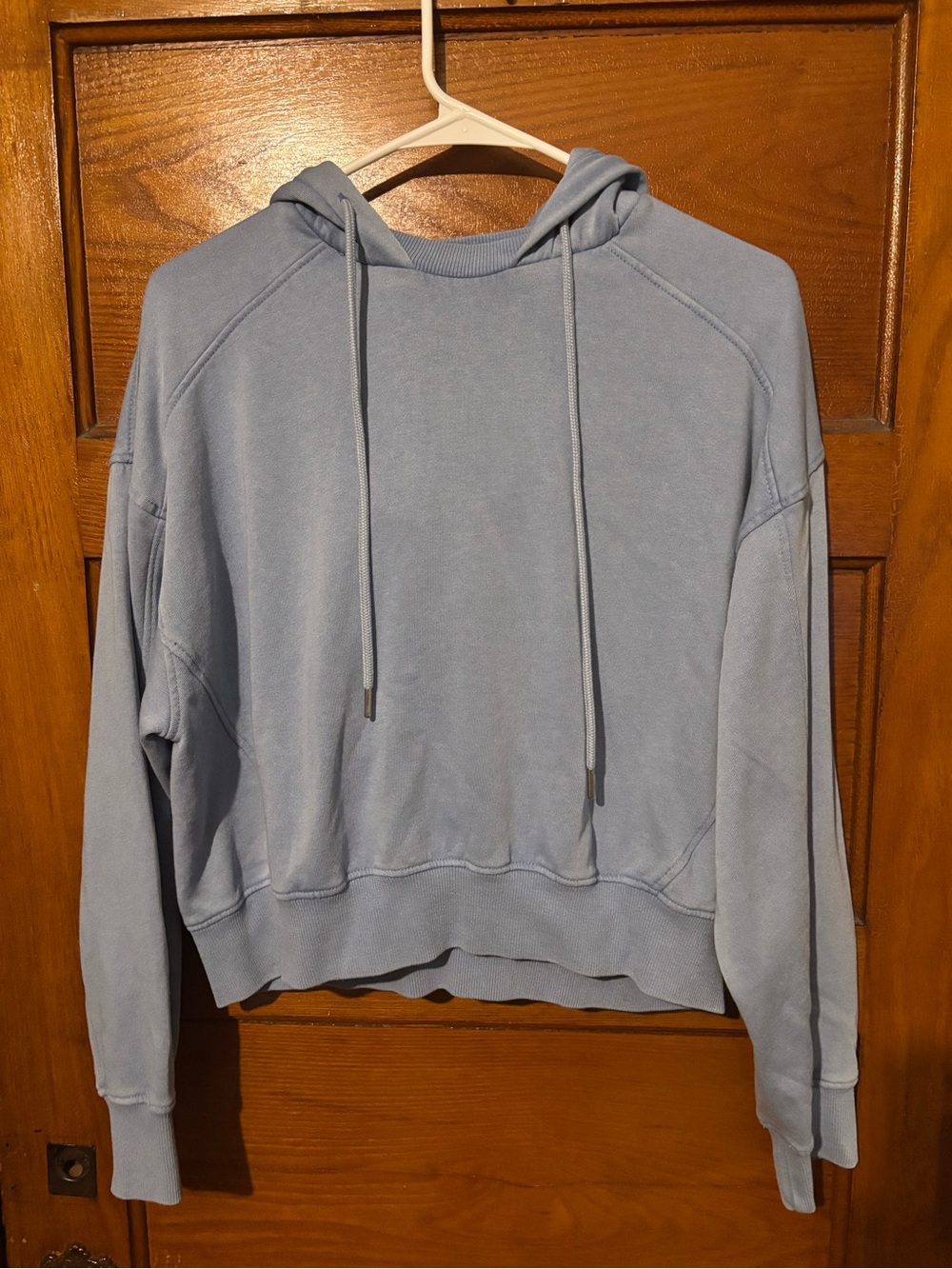 Light Blue Women's Hooded Sweatshirt Sweater